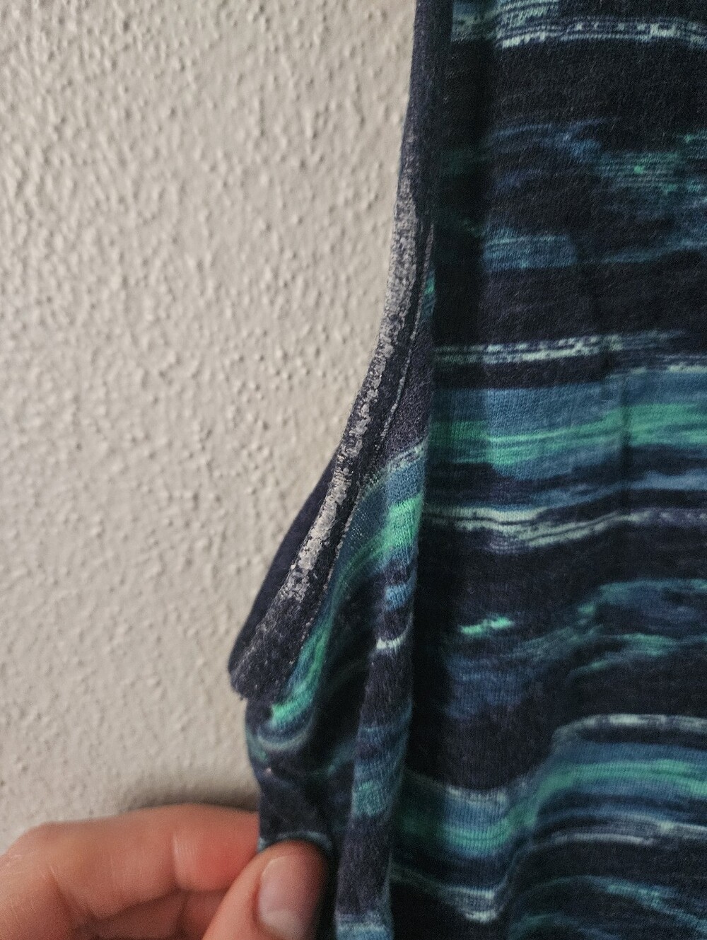 Lucky Brand Navy and Teal Striped Tie-Front Tank - Picture 2 of 7
